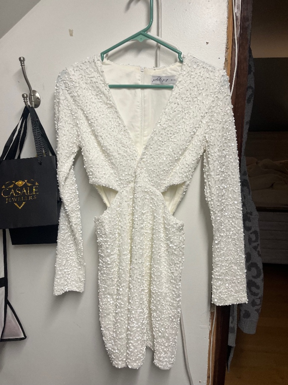 Petal and pup white sparkle dress
